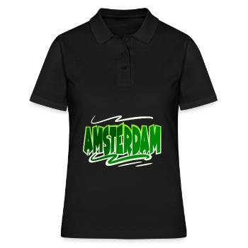 Amsterdam - Frauen Polo Shirt - Schwarz - Vorne - Ailine (174cm)