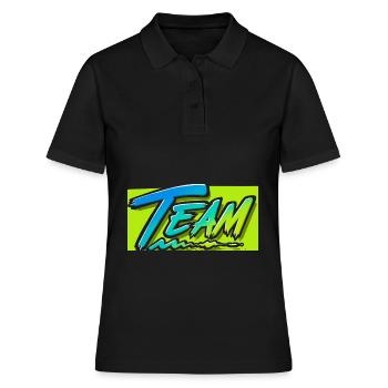 Team - Frauen Polo Shirt - Schwarz - Vorne - Ailine (174cm)