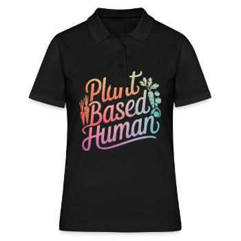 Vegetarian Vegan Veggie Vegetarian - Women's Polo Shirt - black - Front - Ailine (174cm)