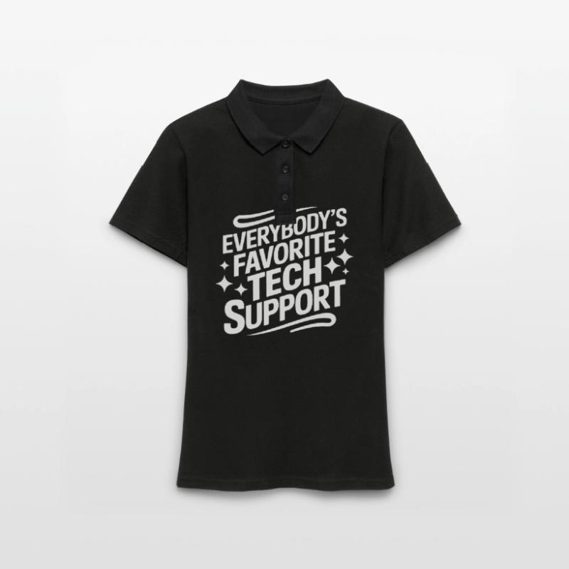 Technischer Support Computerfreak Nerd Frauen Polo Shirt