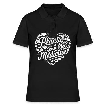 Végétarien Végétalien Végétarien Végétarien - Polo Femme - noir - Devant - Ailine (174cm)