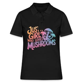 Champignons Champignons Champignon Champignon - Polo Femme - noir - Devant - Ailine (174cm)
