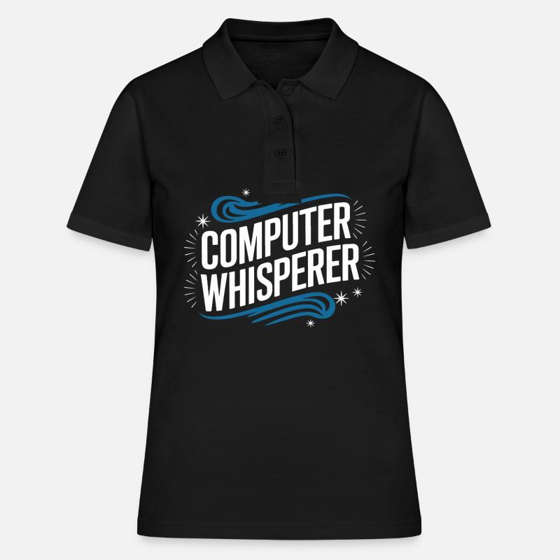 Technischer Support Computerfreak Nerd - Frauen Polo Shirt - Schwarz
