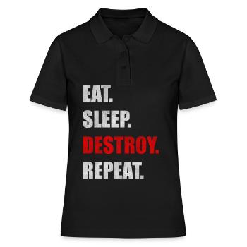 Détruire le destructeur de destruction en disant cadeau - Polo Femme - noir - Devant - Ailine (174cm)