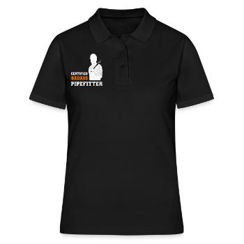 Lustige Pipefitter Dampfer - Frauen Polo Shirt - Schwarz - Vorne - Ailine (174cm)