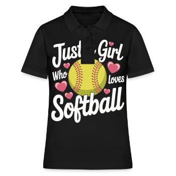 Softball Sports Joueur de softball - Polo Femme - noir - Devant - Ailine (174cm)