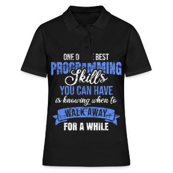 Programmierer - Frauen Polo Shirt - Schwarz - Vorne - Ailine (174cm)