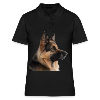 Beau chien - Polo Femme - noir - Devant - Ailine (174cm)