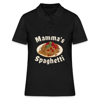 Mamma's Spaghetti - Frauen Polo Shirt - Schwarz - Vorne - Ailine (174cm)