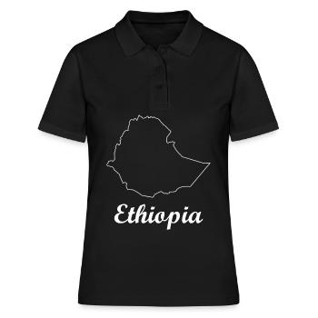 Ethiopie Ethiopie Carte Carte - Polo Femme - noir - Devant - Ailine (174cm)