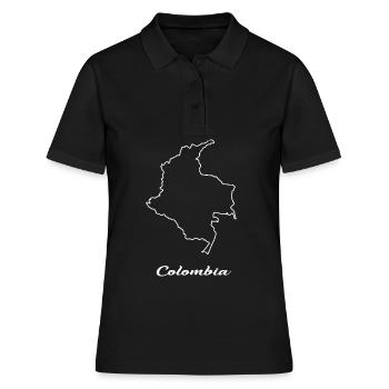 Carte de la Colombie carte - Polo Femme - noir - Devant - Ailine (174cm)