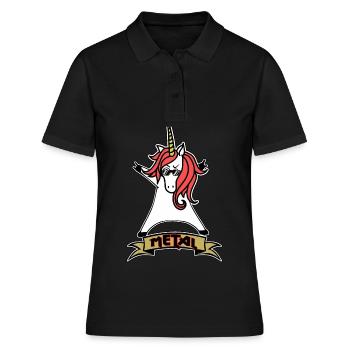 Licorne Métal - Licorne - Métal - Musique - Polo Femme - noir - Devant - Ailine (174cm)