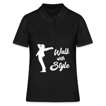 Walk with style - Frauen Polo Shirt - Schwarz - Vorne - Ailine (174cm)