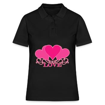 Amour - mon amour - Polo Femme - noir - Devant - Ailine (174cm)