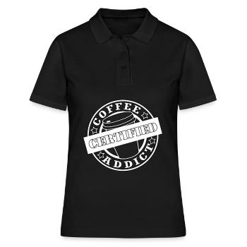 Coffee - Kaffee Addict - Frauen Polo Shirt - Schwarz - Vorne - Ailine (174cm)