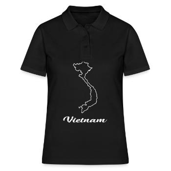 Carte de la carte du Vietnam - Polo Femme - noir - Devant - Ailine (174cm)