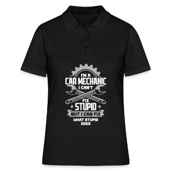 Mécanicien automobile Cadeau mécanicien automobile - Polo Femme - noir - Devant - Ailine (174cm)