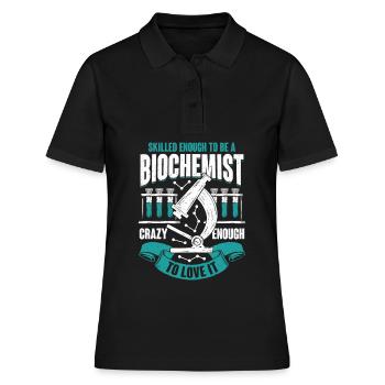 Profession biochimique Cadeau biochimiste - Polo Femme - noir - Devant - Ailine (174cm)