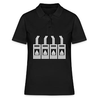 Fireplace Stove Woodburning stove - Women's Polo Shirt - black - Front - Ailine (174cm)