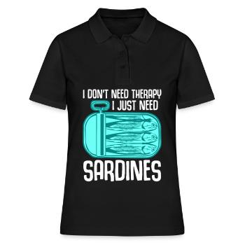 Sardines en étain Sardine sardines en étain - Polo Femme - noir - Devant - Ailine (174cm)