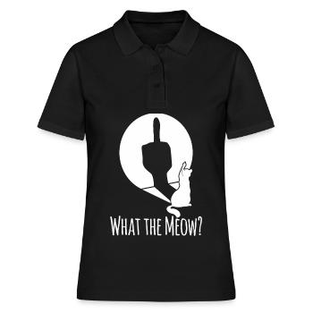Chat Doigt du Milieu Chats Chat domestique - Polo Femme - noir - Devant - Ailine (174cm)