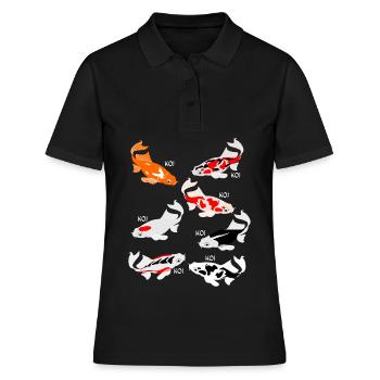 Carpe Koi Koi - Polo Femme - noir - Devant - Ailine (174cm)