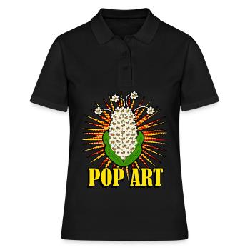 Popcorn Pop Art - Polo Femme - noir - Devant - Ailine (174cm)