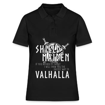 Viking Shieldmaiden - Polo Femme - noir - Devant - Ailine (174cm)