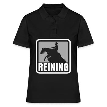 Reining Reiten Dressur Westernreiten - Frauen Polo Shirt - Schwarz - Vorne - Ailine (174cm)