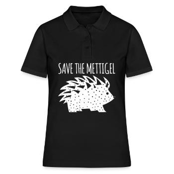 Mettigel Hackfleisch Mett Mettbrötchen - Frauen Polo Shirt - Schwarz - Vorne - Ailine (174cm)