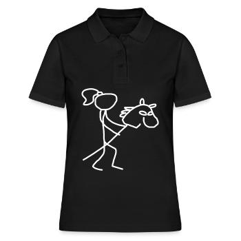 Hobby Horse Hobby Horsing - Frauen Polo Shirt - Schwarz - Vorne - Ailine (174cm)