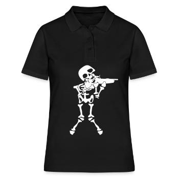 Club de tir sportif skeleton - Polo Femme - noir - Devant - Ailine (174cm)