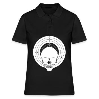 Tireur sportif Club de tir crâne - Polo Femme - noir - Devant - Ailine (174cm)