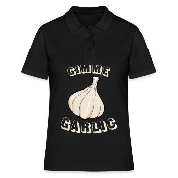 Ail disant gousse d’ail - Polo Femme - noir - Devant - Ailine (174cm)