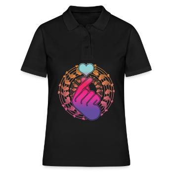 Kpop K-Pop Korean Popmusic - Frauen Polo Shirt - Schwarz - Vorne - Ailine (174cm)