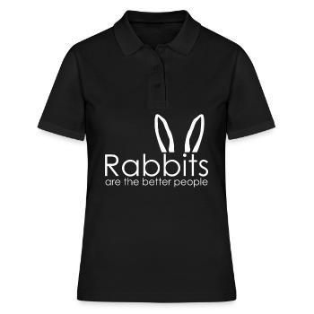 Lapin Lapin Lapin - Polo Femme - noir - Devant - Ailine (174cm)