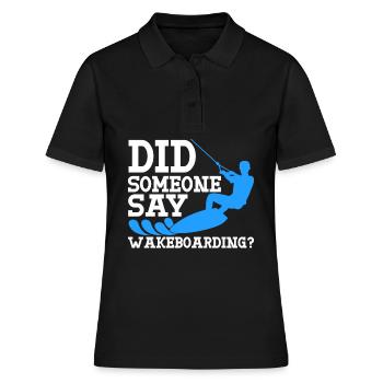 Wakeboard Wakeboarder Wakeboarding - Polo Femme - noir - Devant - Ailine (174cm)