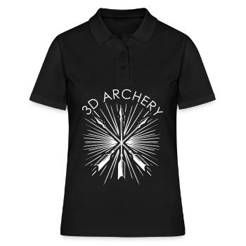 3D Tir à l’arc Archery Archer - Polo Femme - noir - Devant - Ailine (174cm)