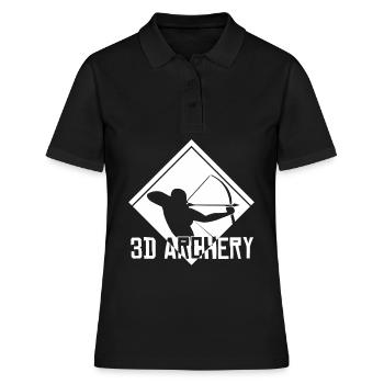3D Archery Archer Tir à l’arc - Polo Femme - noir - Devant - Ailine (174cm)
