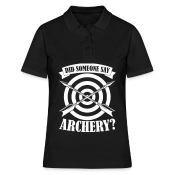 3D Archery Joke Tir à l’arc - Polo Femme - noir - Devant - Ailine (174cm)