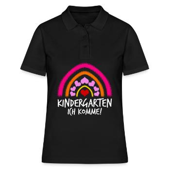 Kindergarten Kita Kindertagesstätte - Frauen Polo Shirt - Schwarz - Vorne - Ailine (174cm)