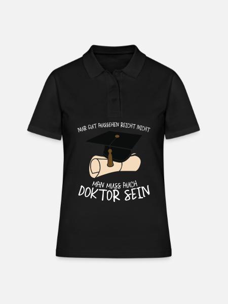 Doktor Doktortitel Doktorarbeit - Frauen Polo Shirt - Schwarz