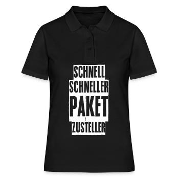 Paketbote Paket Paketzusteller - Frauen Polo Shirt - Schwarz - Vorne - Ailine (174cm)