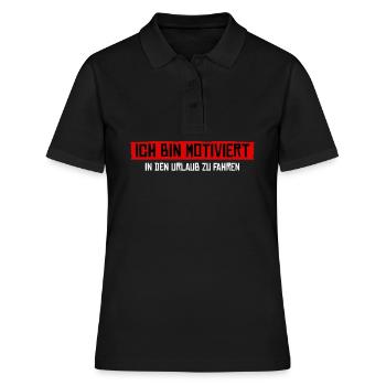 Urlaub Arbeit Sommerurlaub - Frauen Polo Shirt - Schwarz - Vorne - Ailine (174cm)