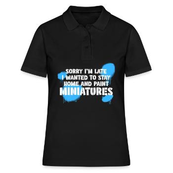 Modellbau Miniaturen Modellbauer - Frauen Polo Shirt - Schwarz - Vorne - Ailine (174cm)