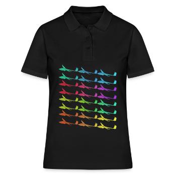 Planeur Planeur Planeur Avion - Polo Femme - noir - Devant - Ailine (174cm)