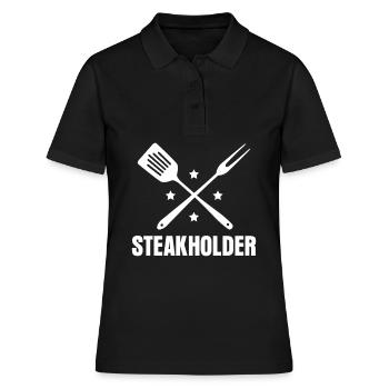 Griller Steak Griller Steaks barbecue - Polo Femme - noir - Devant - Ailine (174cm)