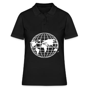 Cartes du monde Globe Tour du monde - Polo Femme - noir - Devant - Ailine (174cm)