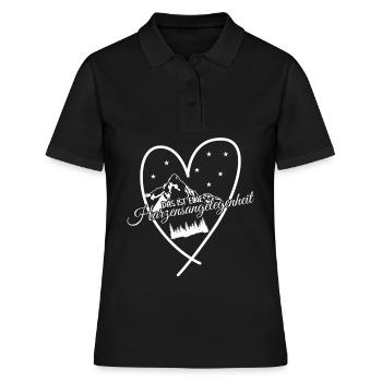 Harz Wandern Wanderung Harzer Brocken - Frauen Polo Shirt - Schwarz - Vorne - Ailine (174cm)