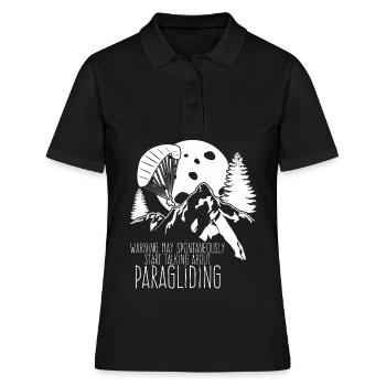 Parapente, parapente, parapente - Polo Femme - noir - Devant - Ailine (174cm)
